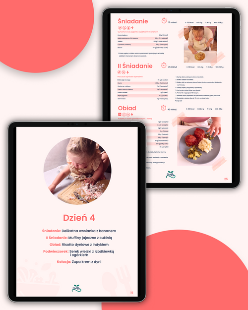 e-book jadłospis dla dziecka 1-3 lata (ok. 1300 kcal) - gotowy plan na 7 dni